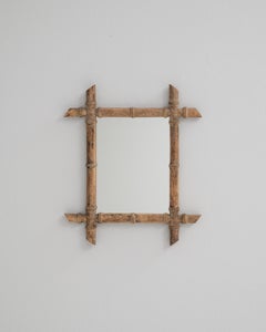 1900s France Faux Bamboo Mirror