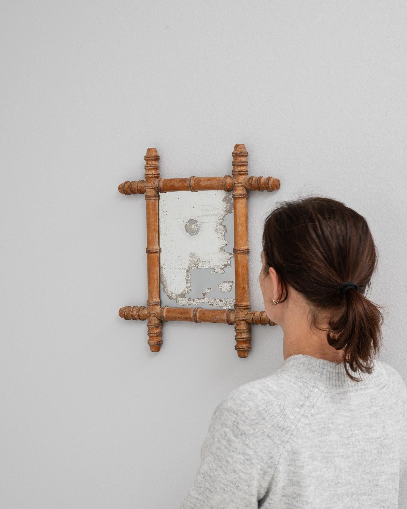 XX secolo Specchio in finto bambù francese del 1900 in vendita