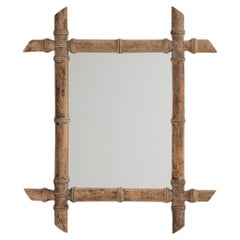 1900s France Faux Bamboo Mirror