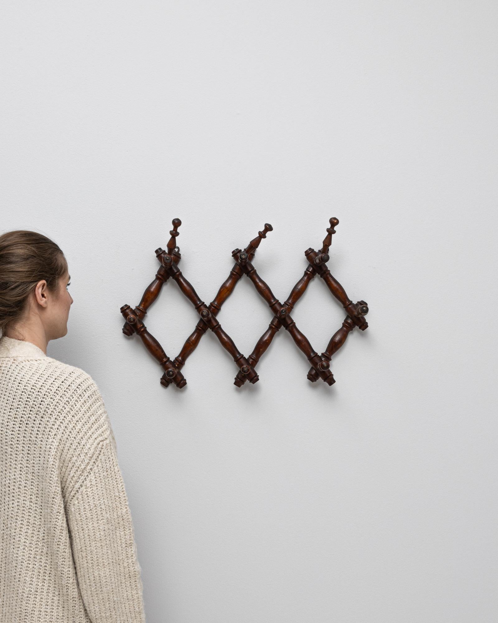 Francese Appendiabiti da parete in finto bambù francese del 1900