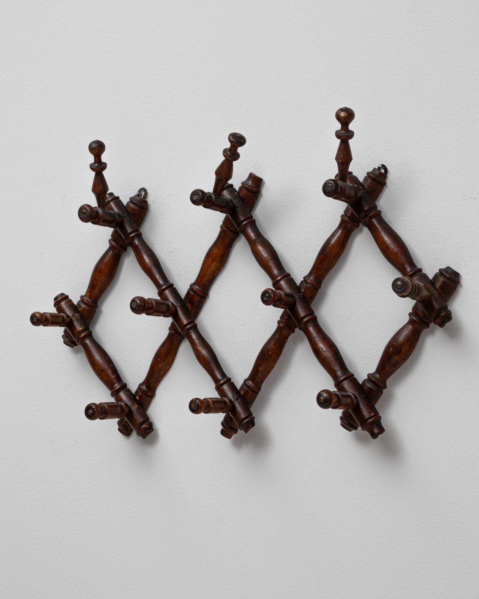 Finto bambù Appendiabiti da parete in finto bambù francese del 1900