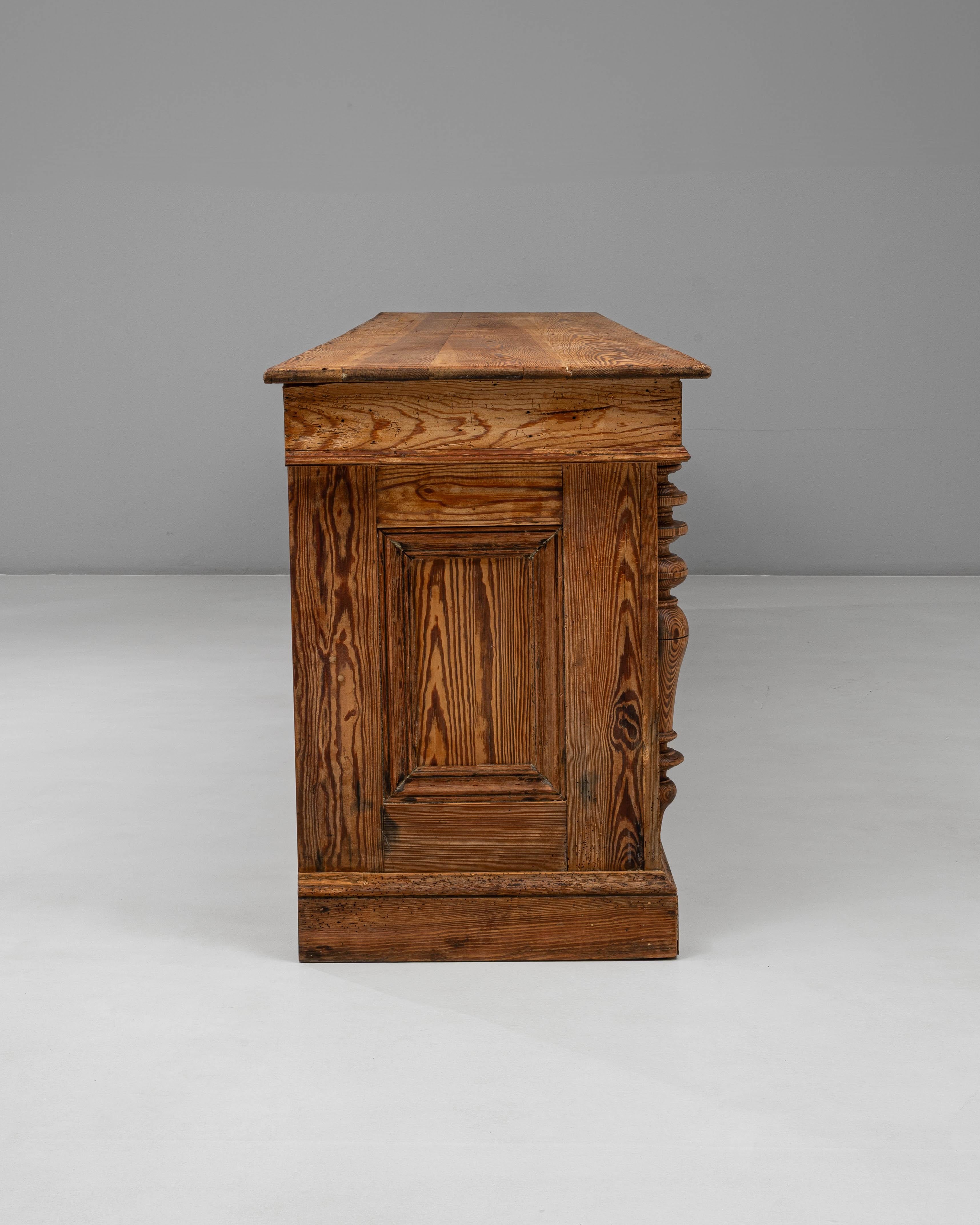 Mostrador de tienda de madera provincial belga francés de 1900 de Emile Lambot, Châtelet en venta 5