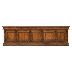 1900s French Belgian Provincial Wooden Shop Counter by Emile Lambot, Châtelet