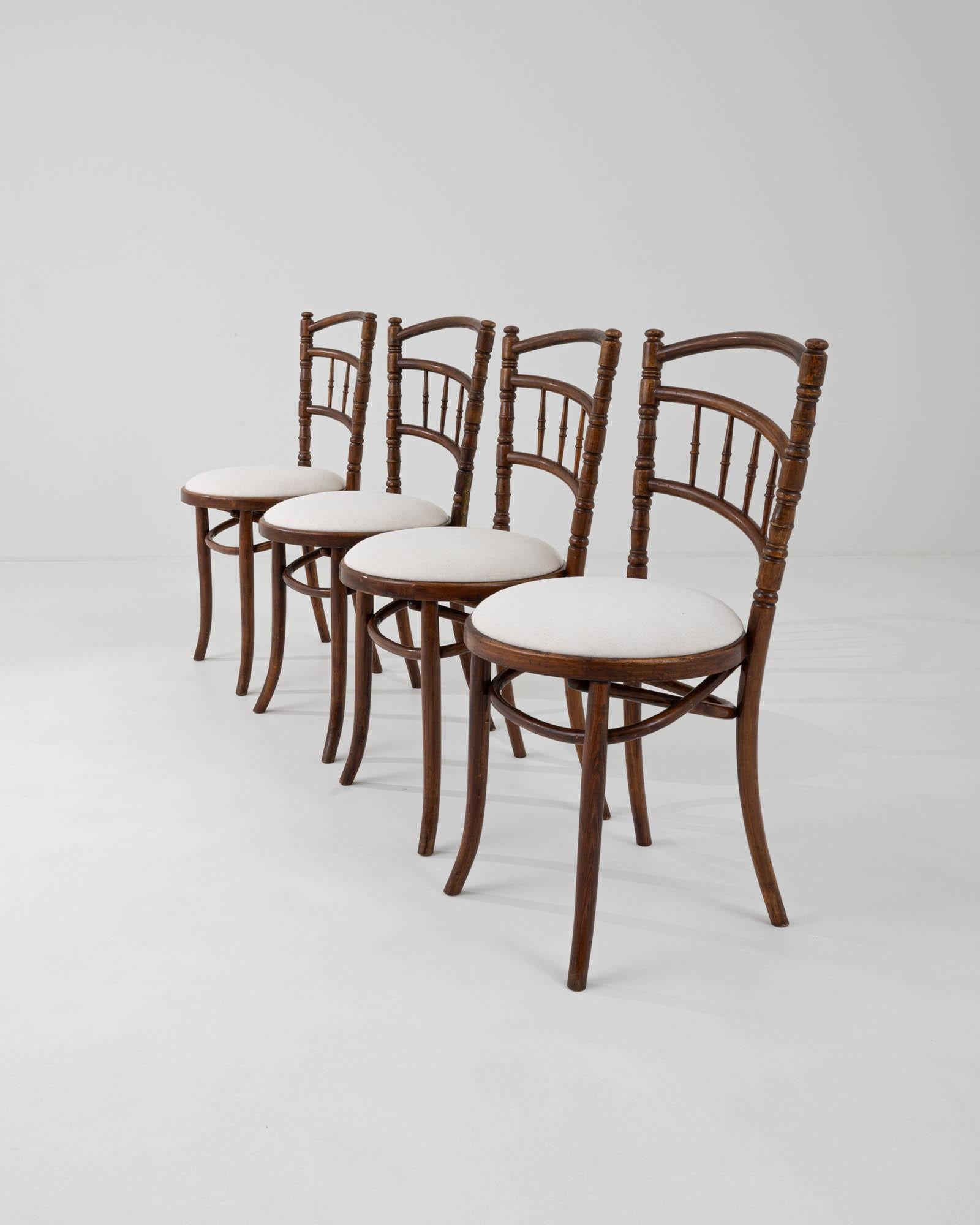 1900s French Bentwood Bistro Chairs, Set of Four 5