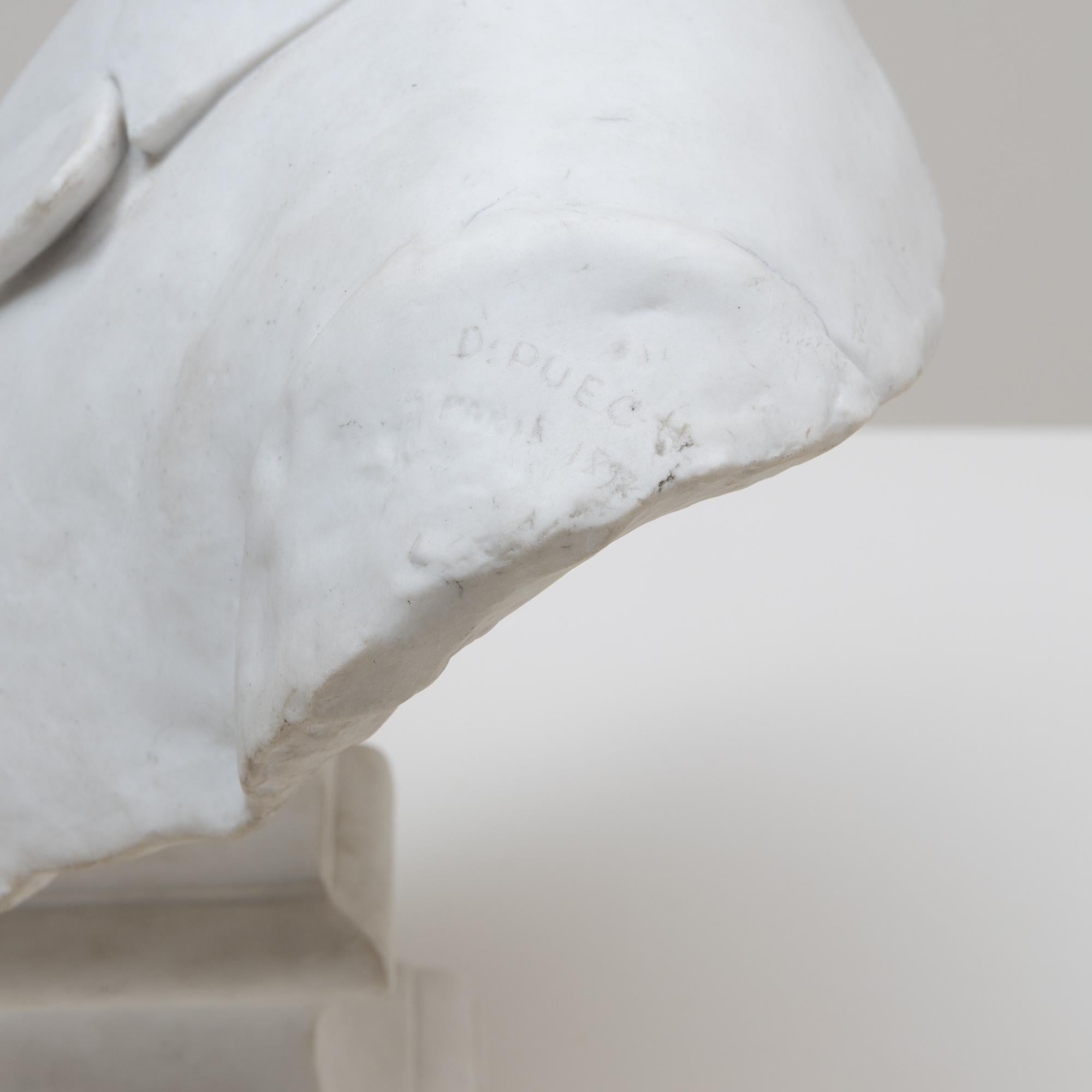 Busto di uomo in porcellana di Bisque francese del 1900 in vendita 6