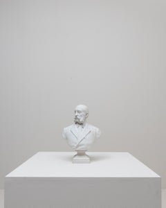 1900s French Bisque Porcelain Bust of Man