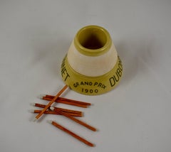 1900s French Bistro Match Strike and Holder, Dubonnet Liqueur Advertising