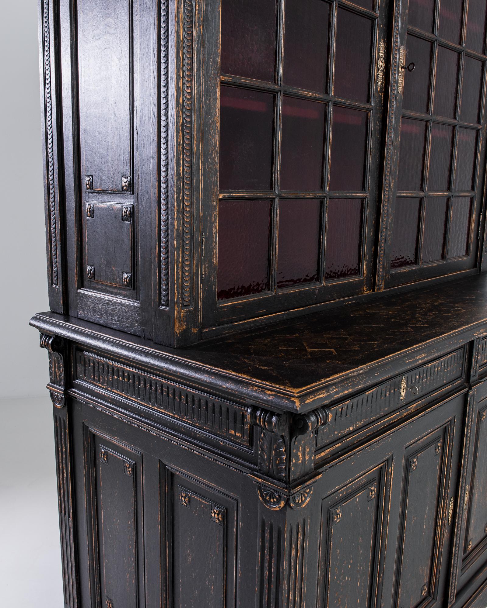 1900s French Black Painted Vitrine 1