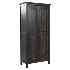 1900s French Black Patinated Cabinet