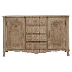 1900s French Bleached Oak Buffet