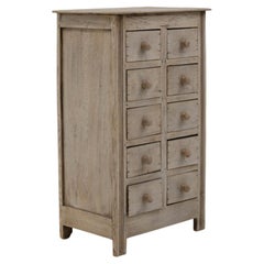 1900s French Bleached Oak Chest Of Drawers