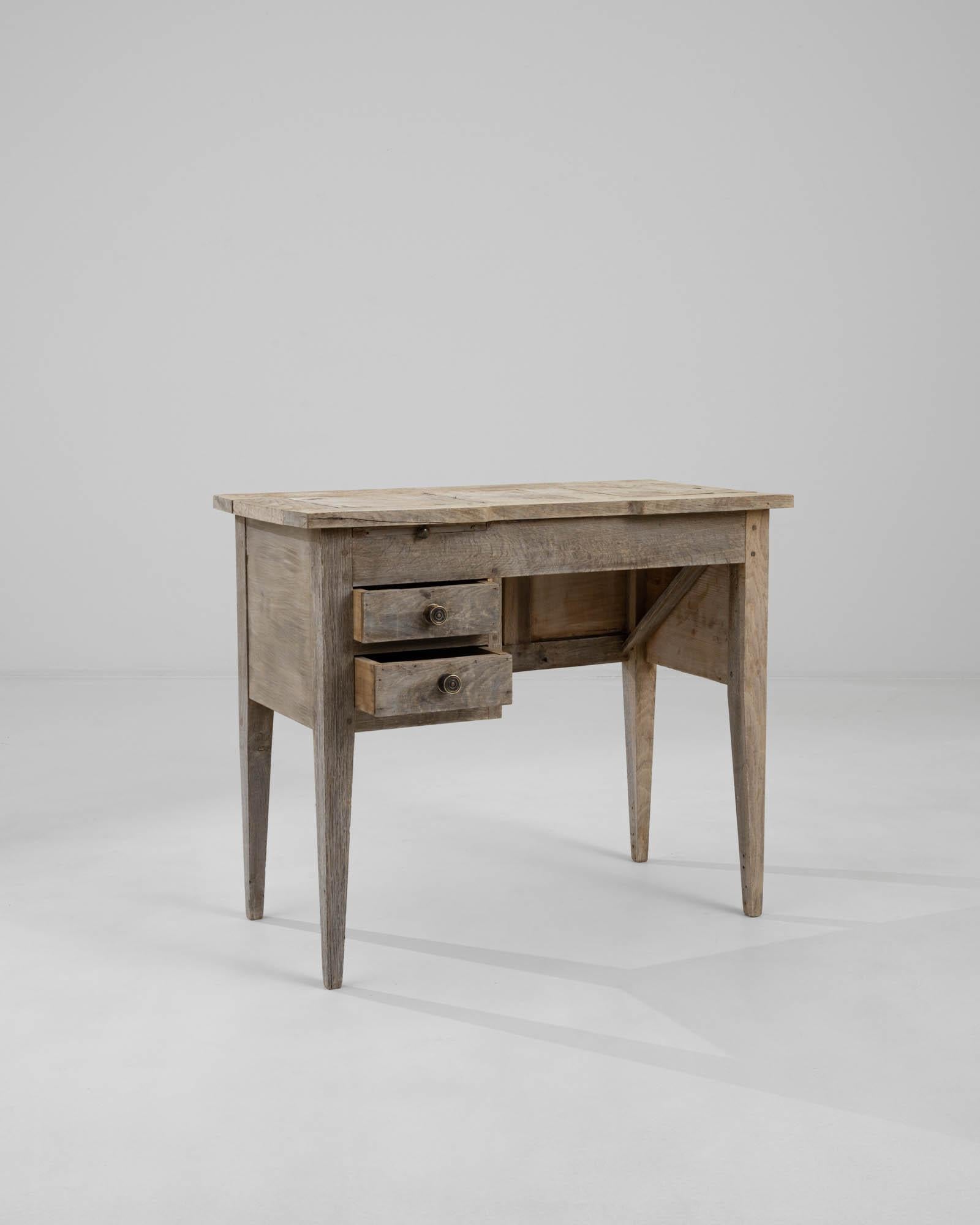 Early 20th Century 1900s French Bleached Oak Desk