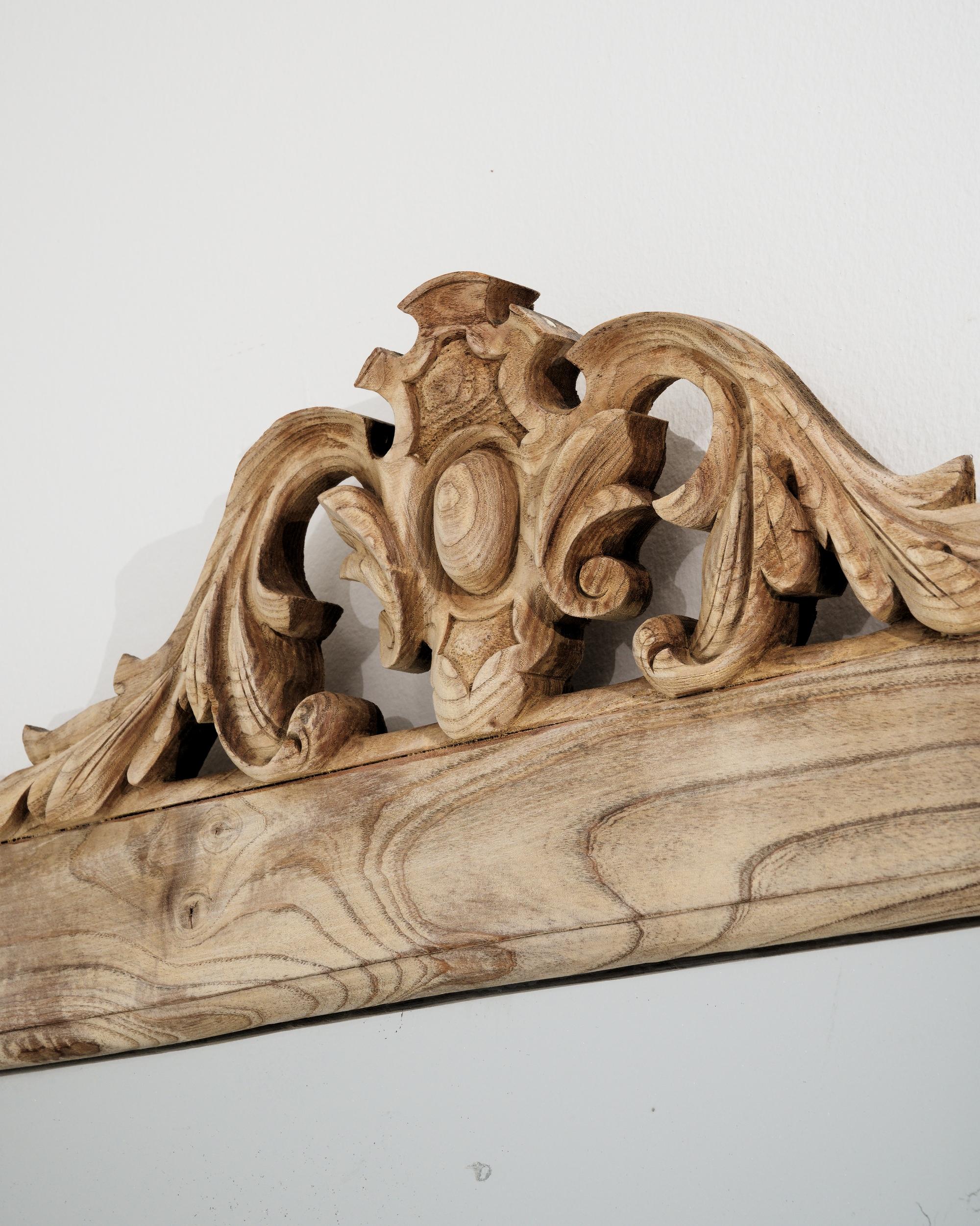 1900s French Bleached Oak Mirror 5