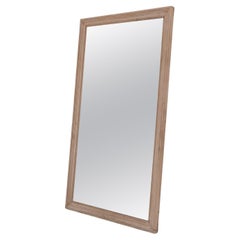 1900s French Bleached Oak Mirror