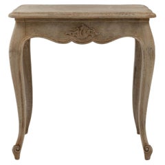 Used 1900s French Bleached Oak Side Table