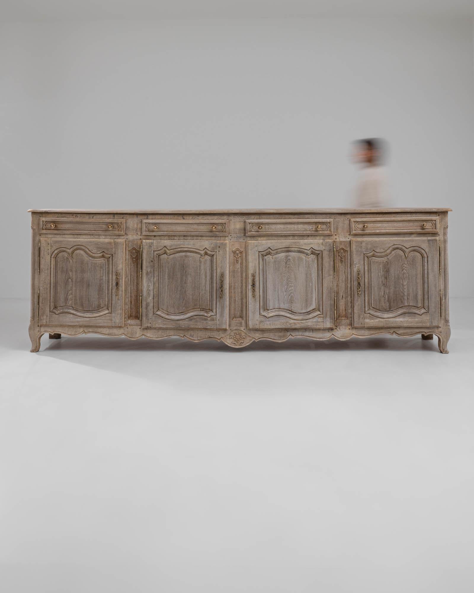 French Provincial 1900s French Bleached Oak Sideboard