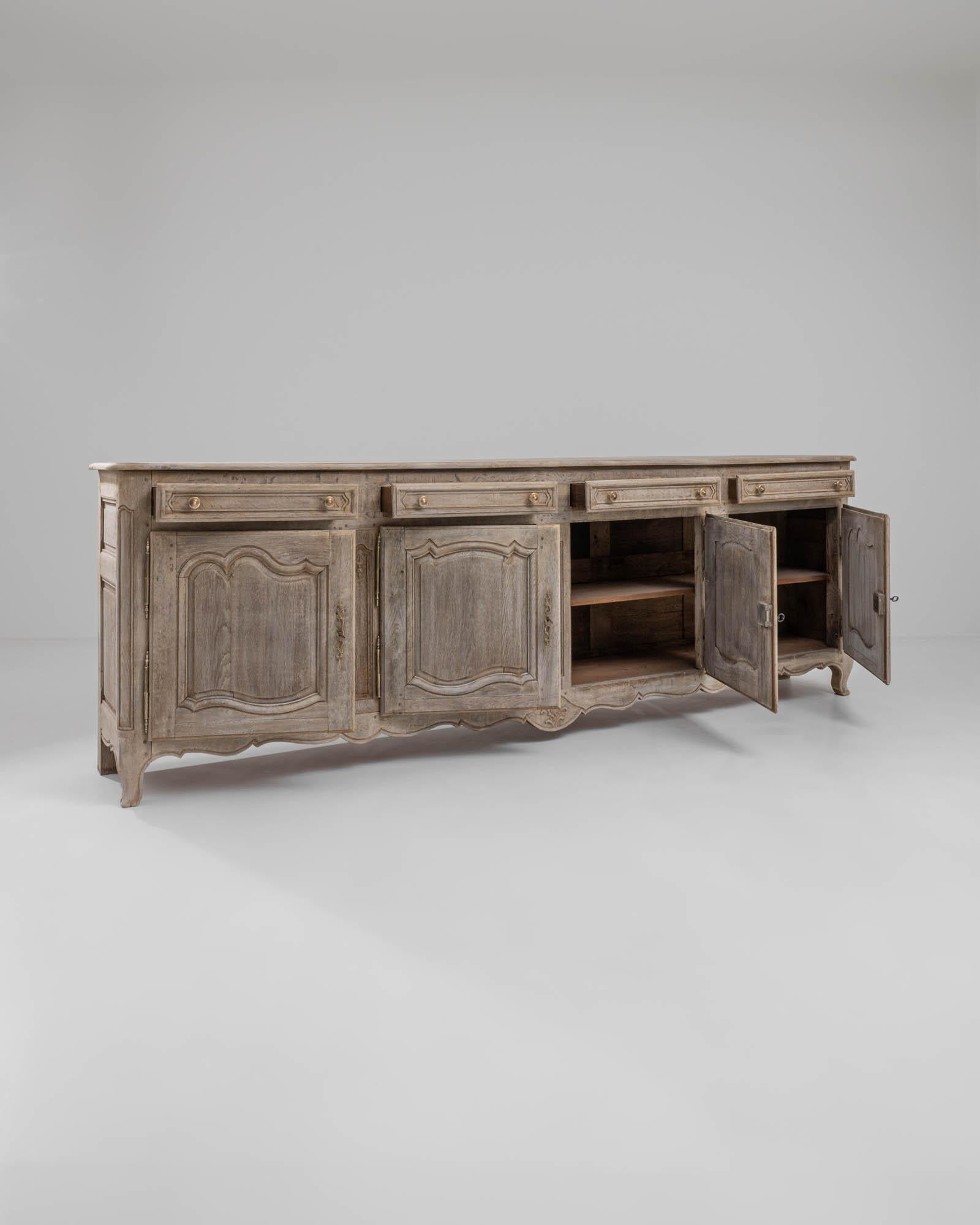 Early 20th Century 1900s French Bleached Oak Sideboard