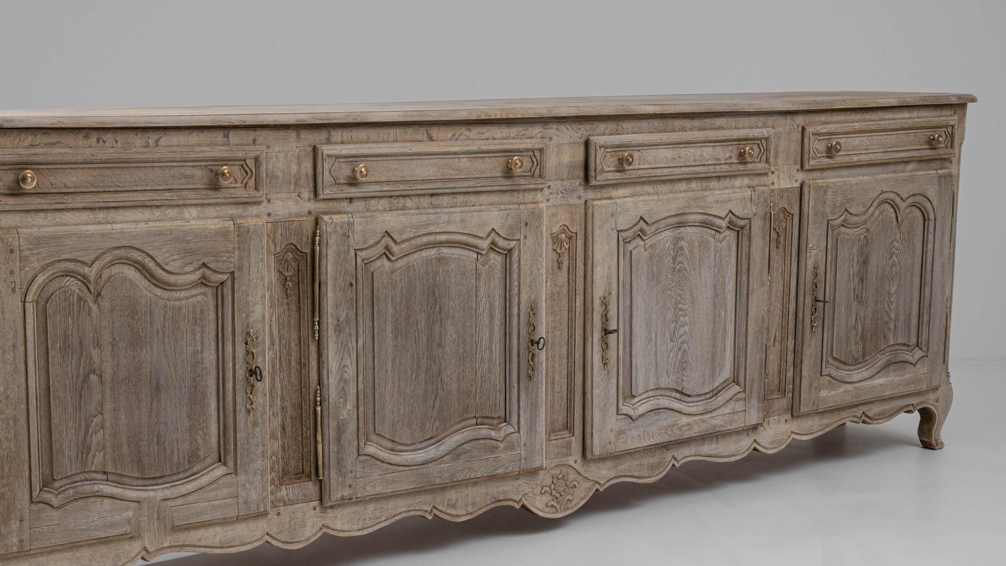 1900s French Bleached Oak Sideboard 4