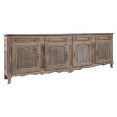 Antique 1900s French Bleached Oak Sideboard