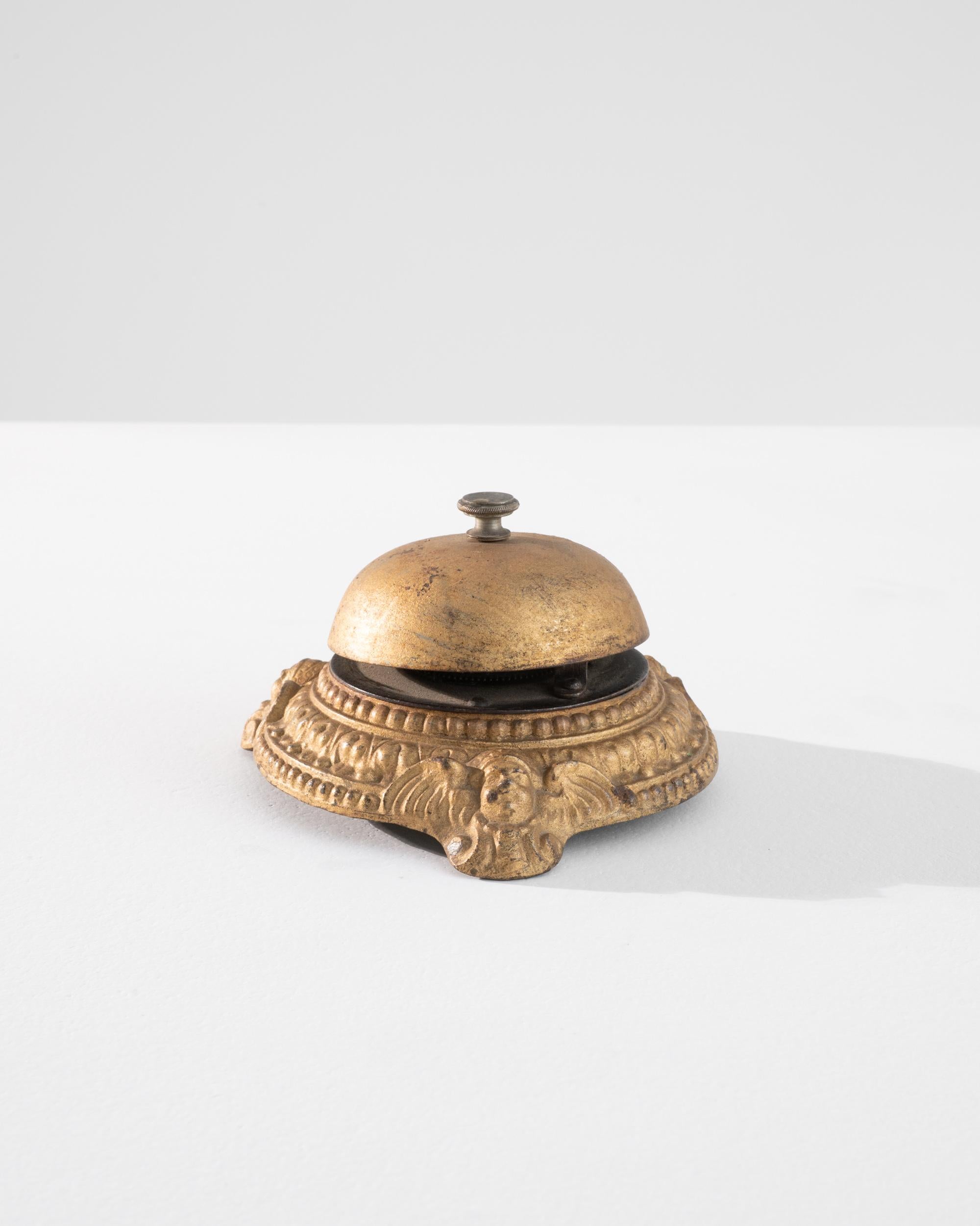 1900s French Brass Call Bell In Good Condition In High Point, NC