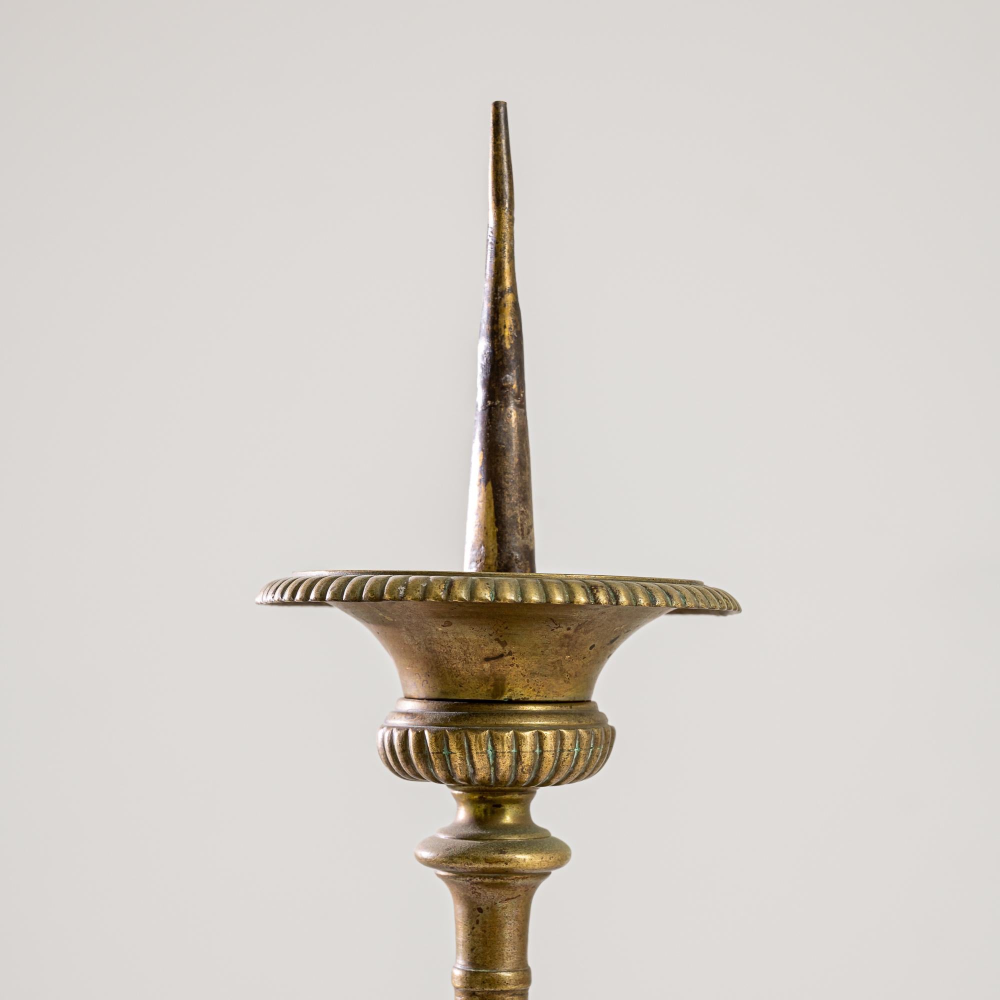 20th Century 1900s French Brass Candlestick For Sale