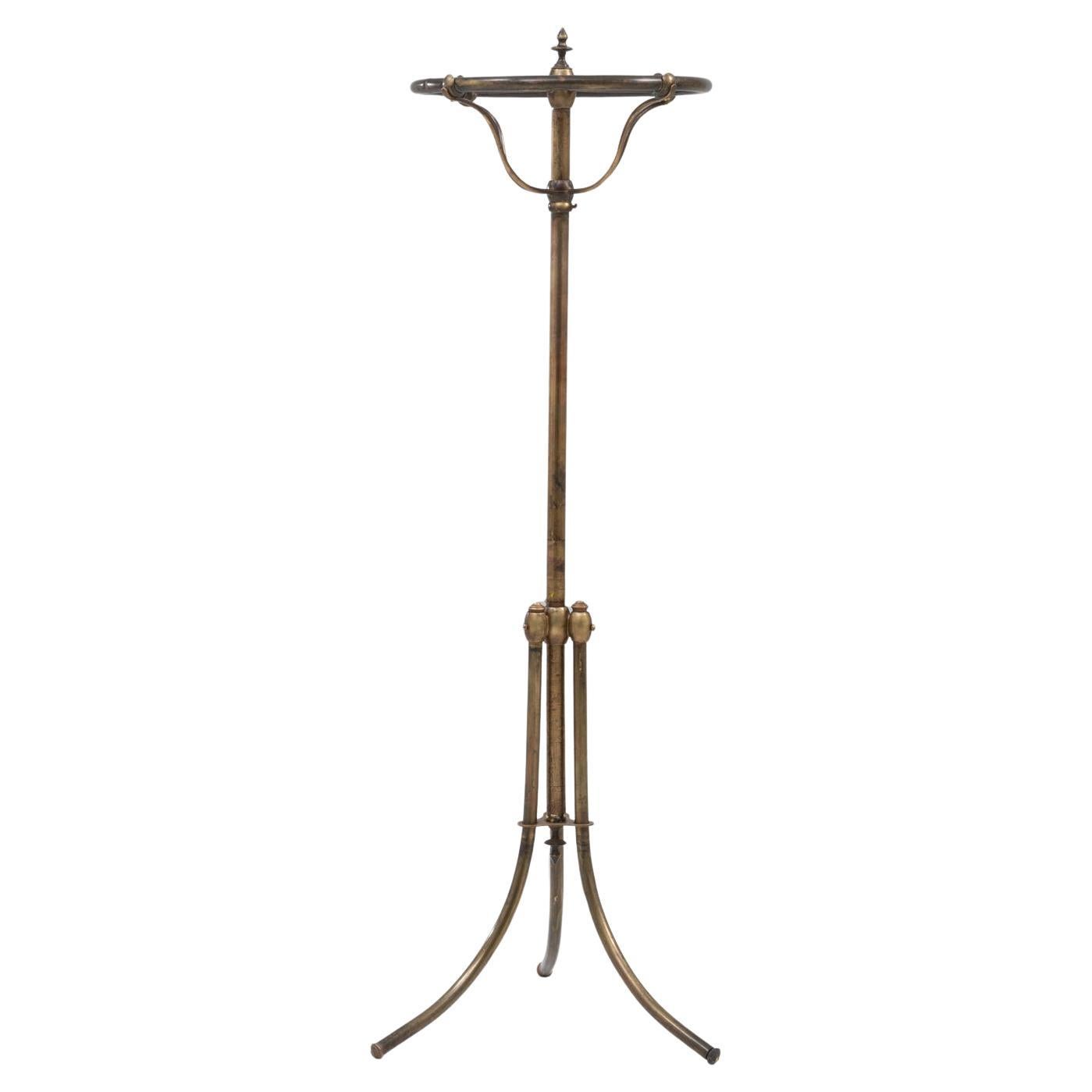 Appendiabiti da terra in ottone francese del 1900