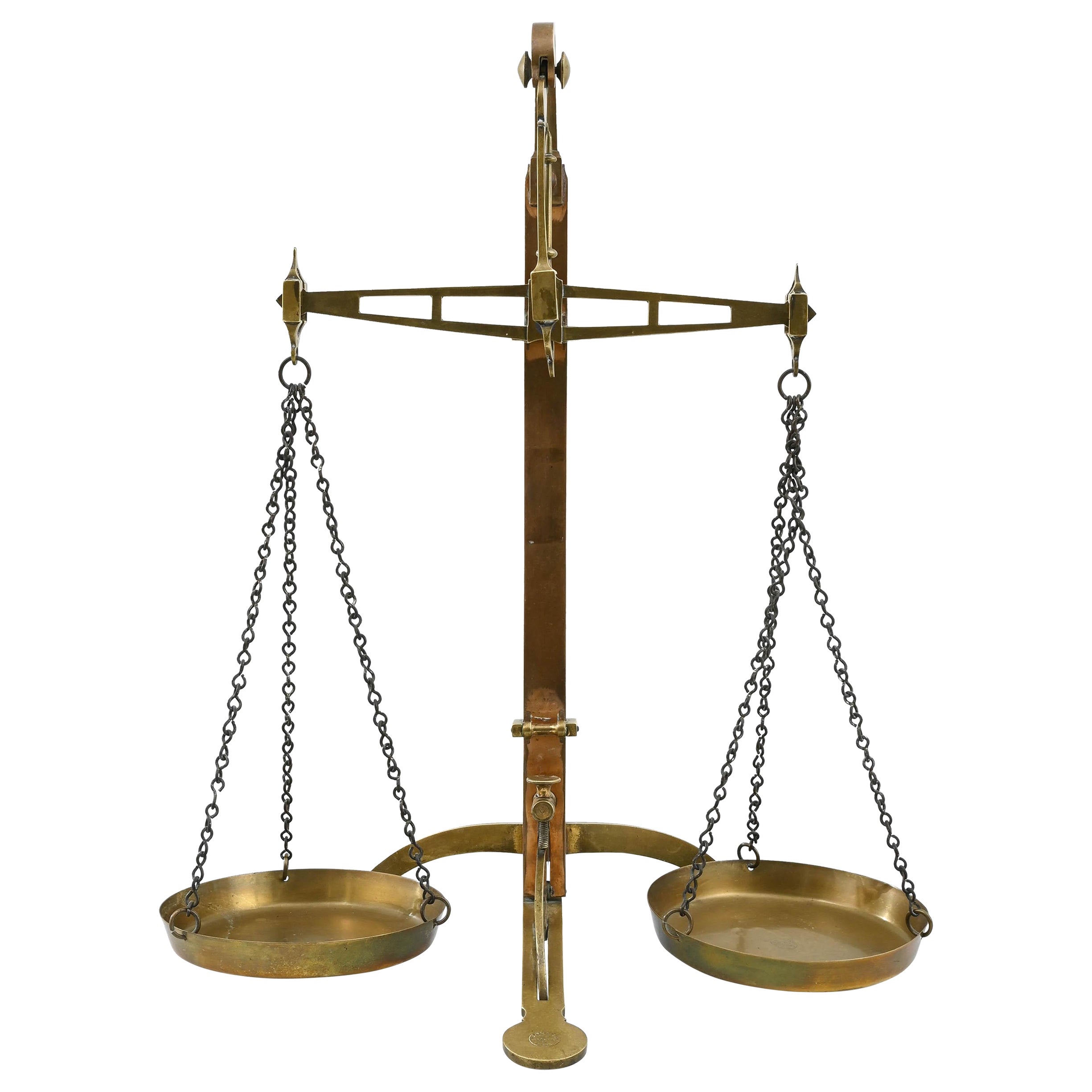 1900s French Brass Hanging Scale