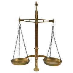 1900s French Brass Hanging Scale