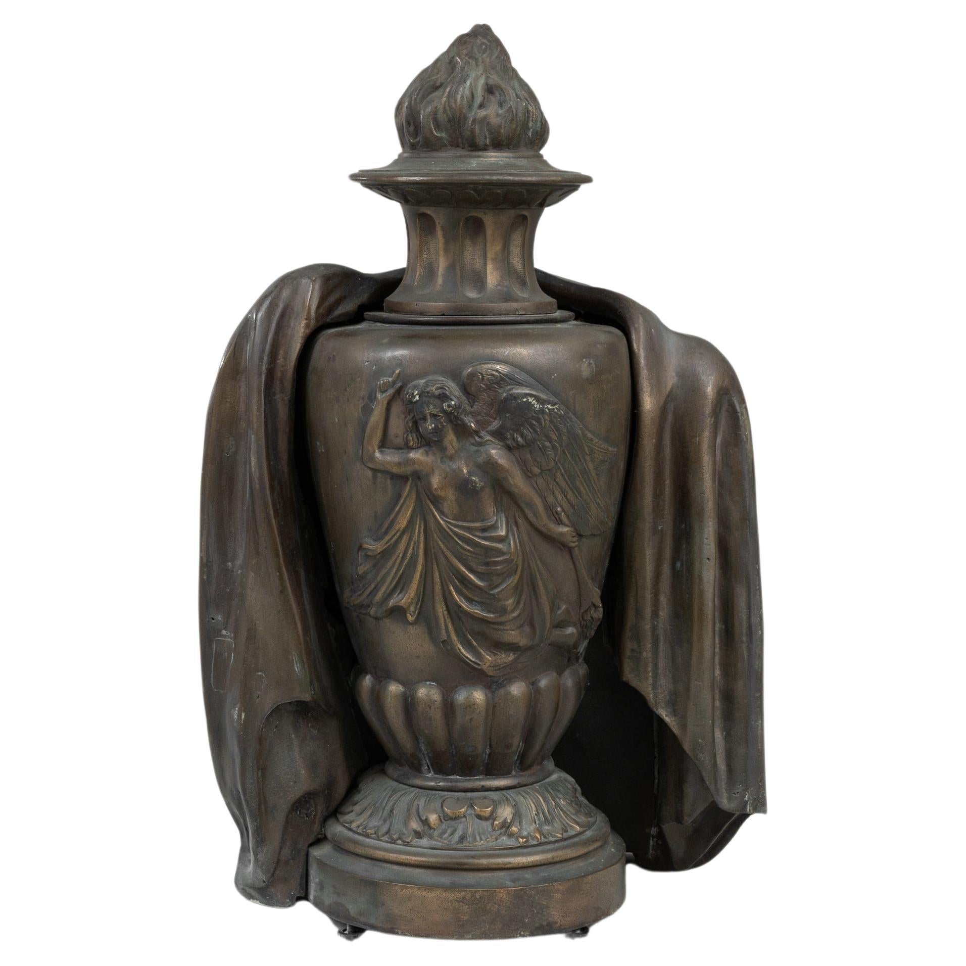 1900s French Bronze Urn For Sale