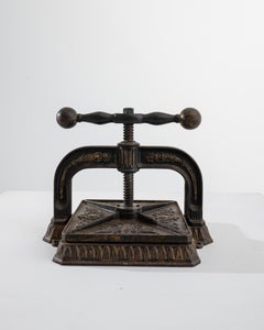1900s French Cast Iron Book Press