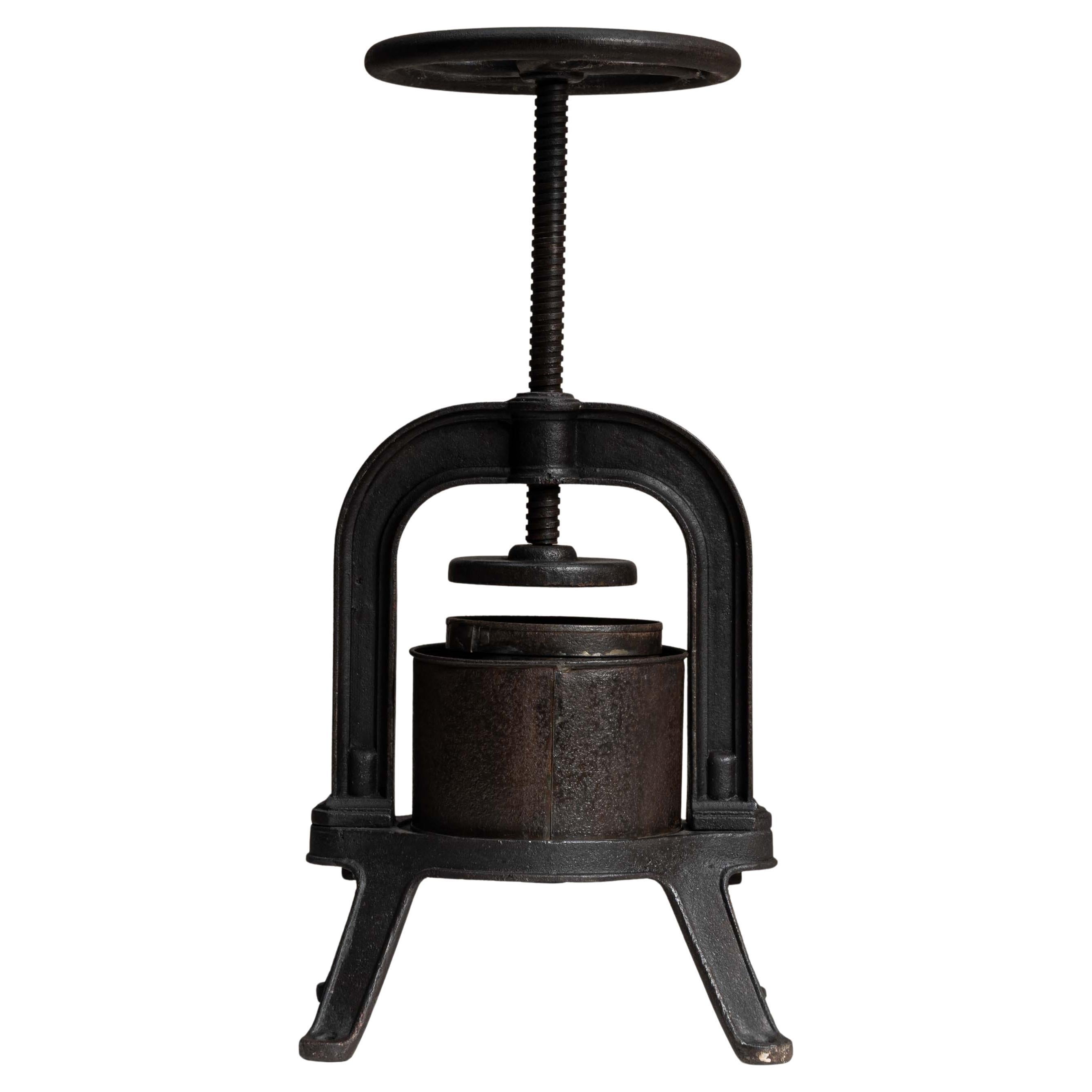 Presse en fonte française des années 1900 en vente