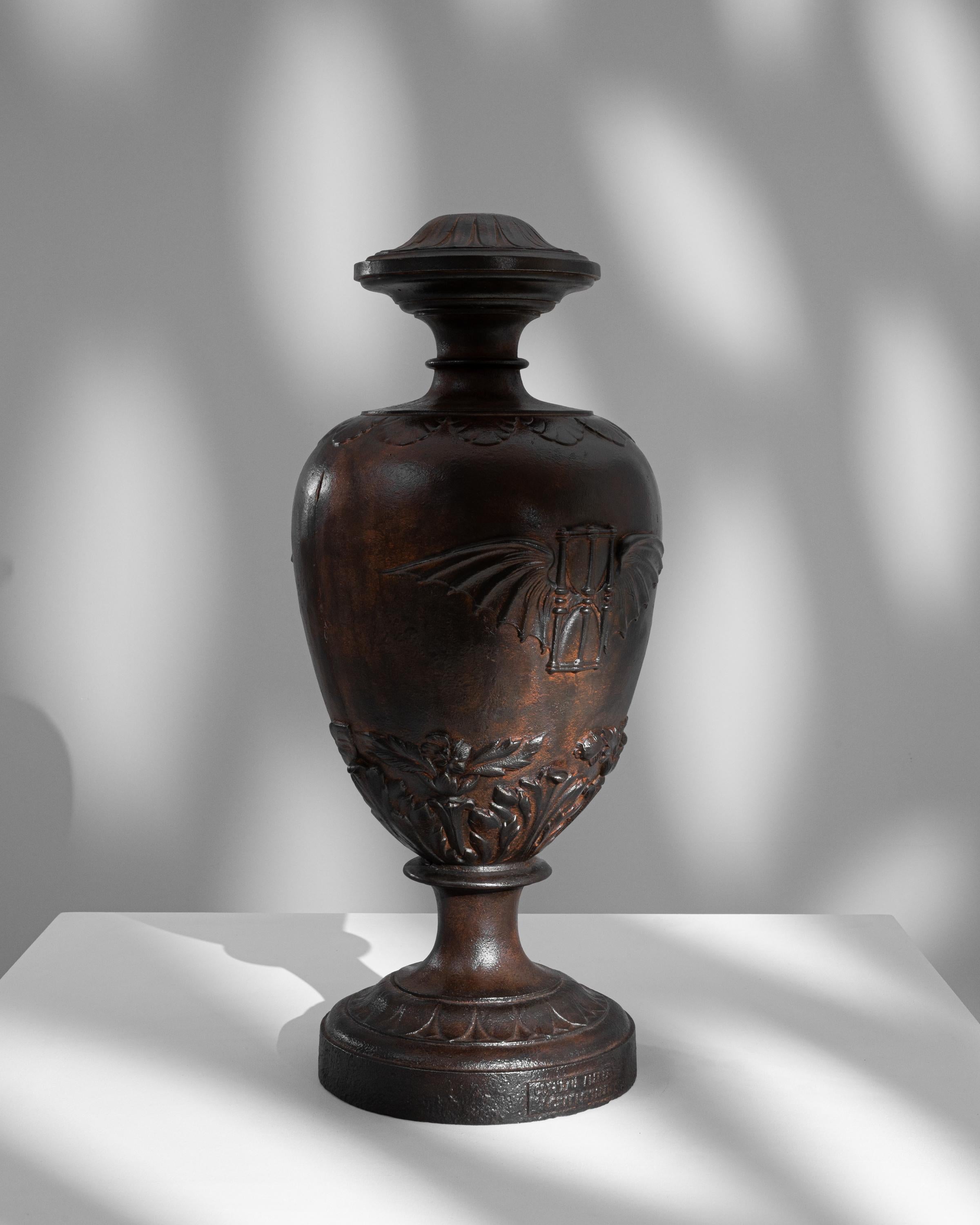 1900s French Cast Iron Urn For Sale 1