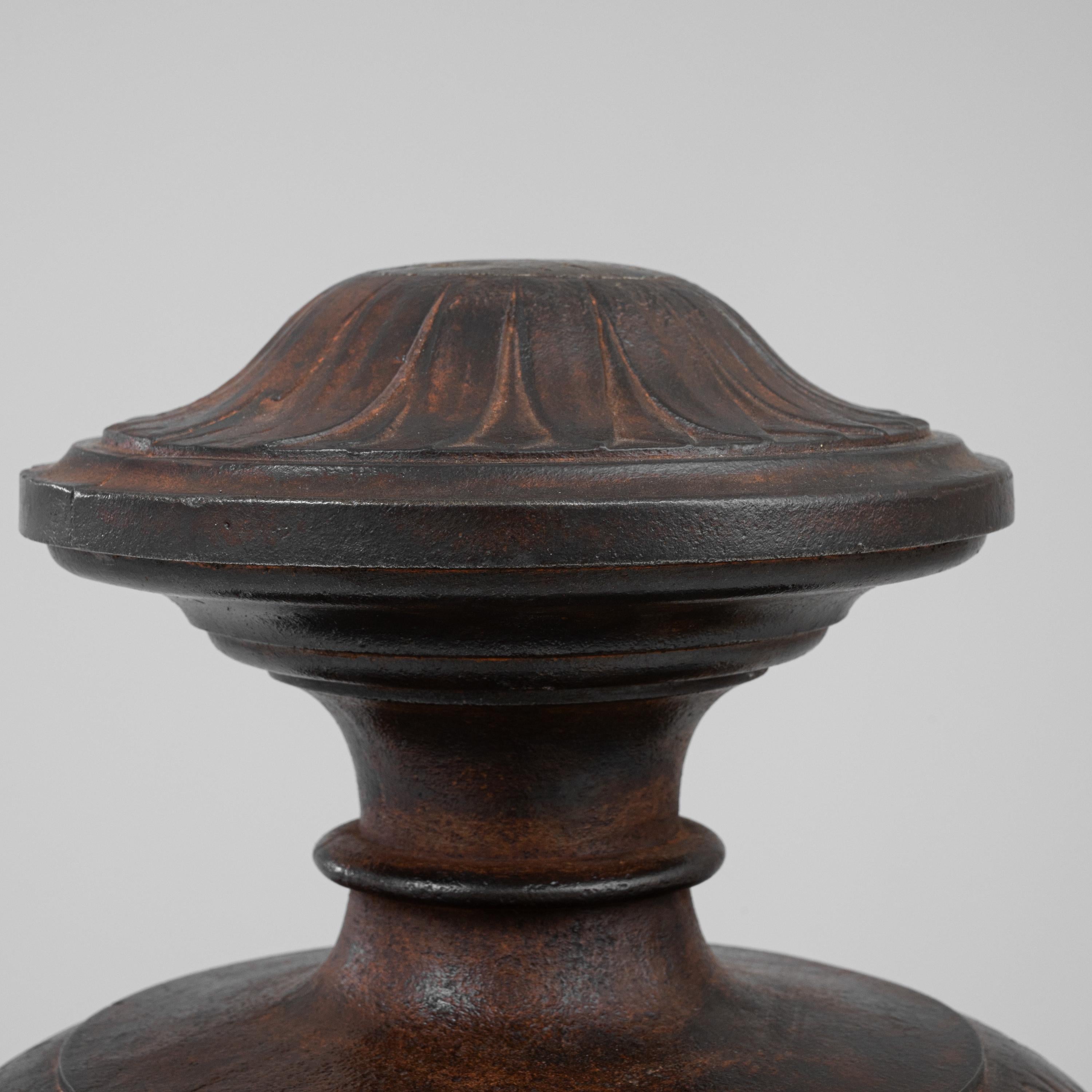 1900s French Cast Iron Urn For Sale 3