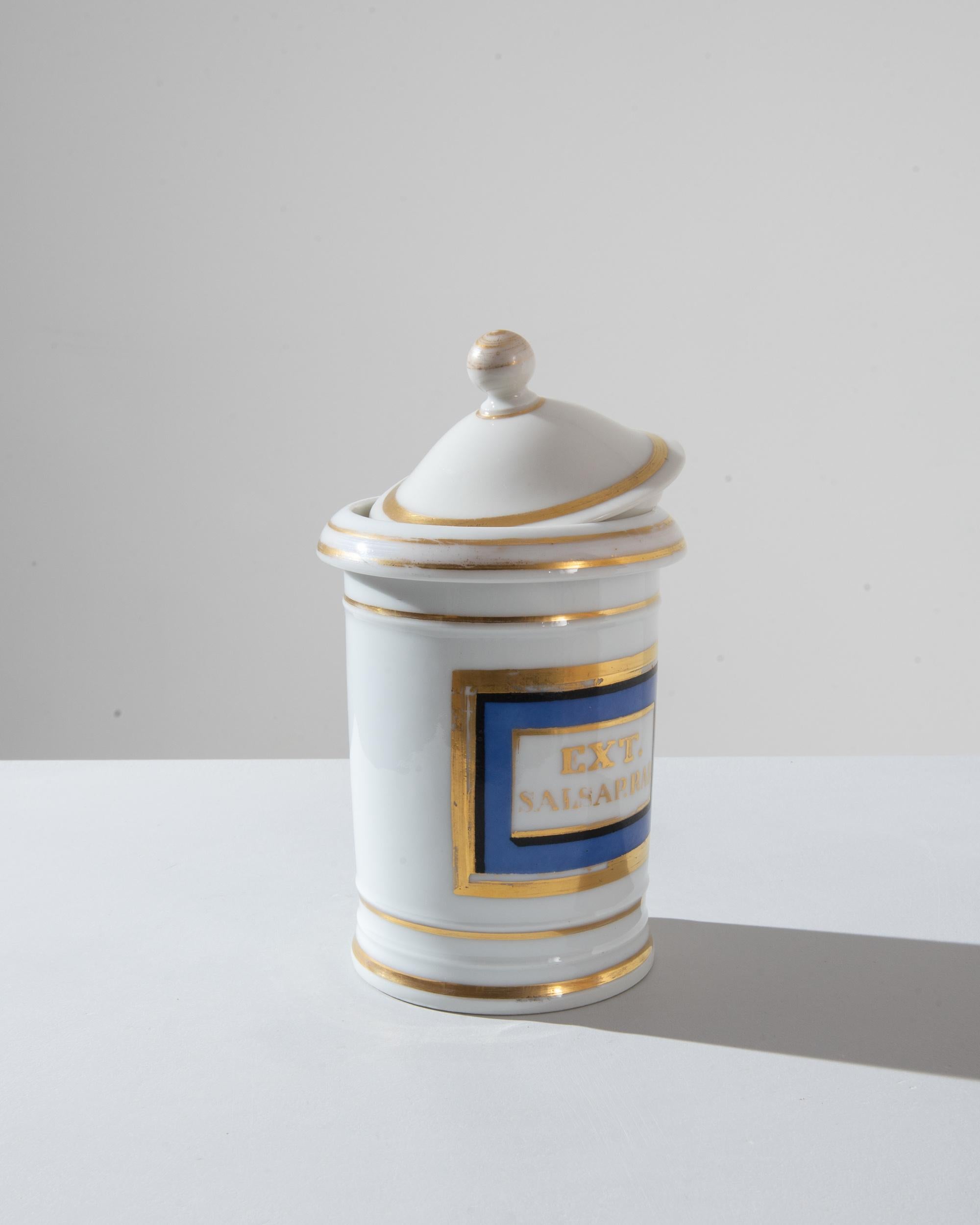 20th Century 1900s French Ceramic Jar with Lid For Sale