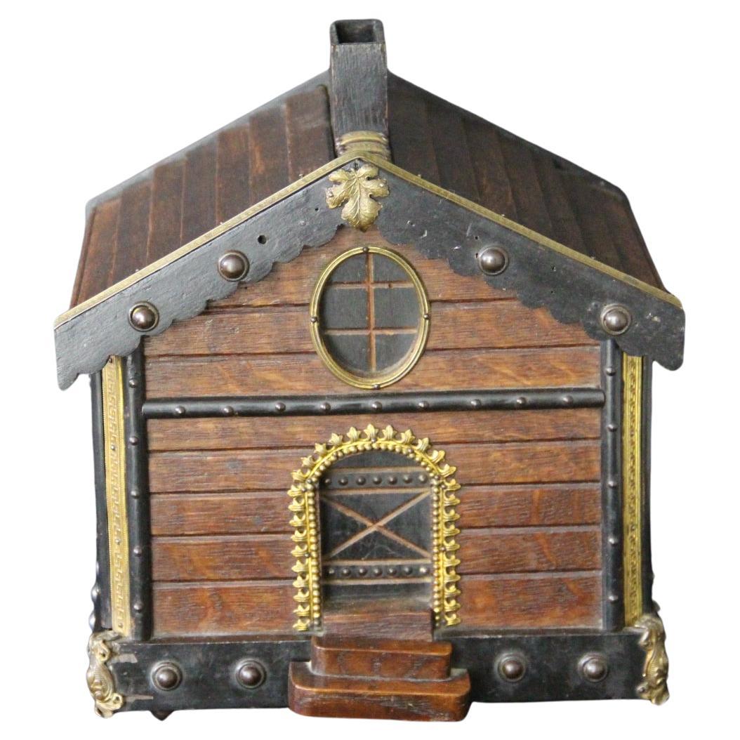 Scatola di sigari francese del 1900 modellata come uno chalet