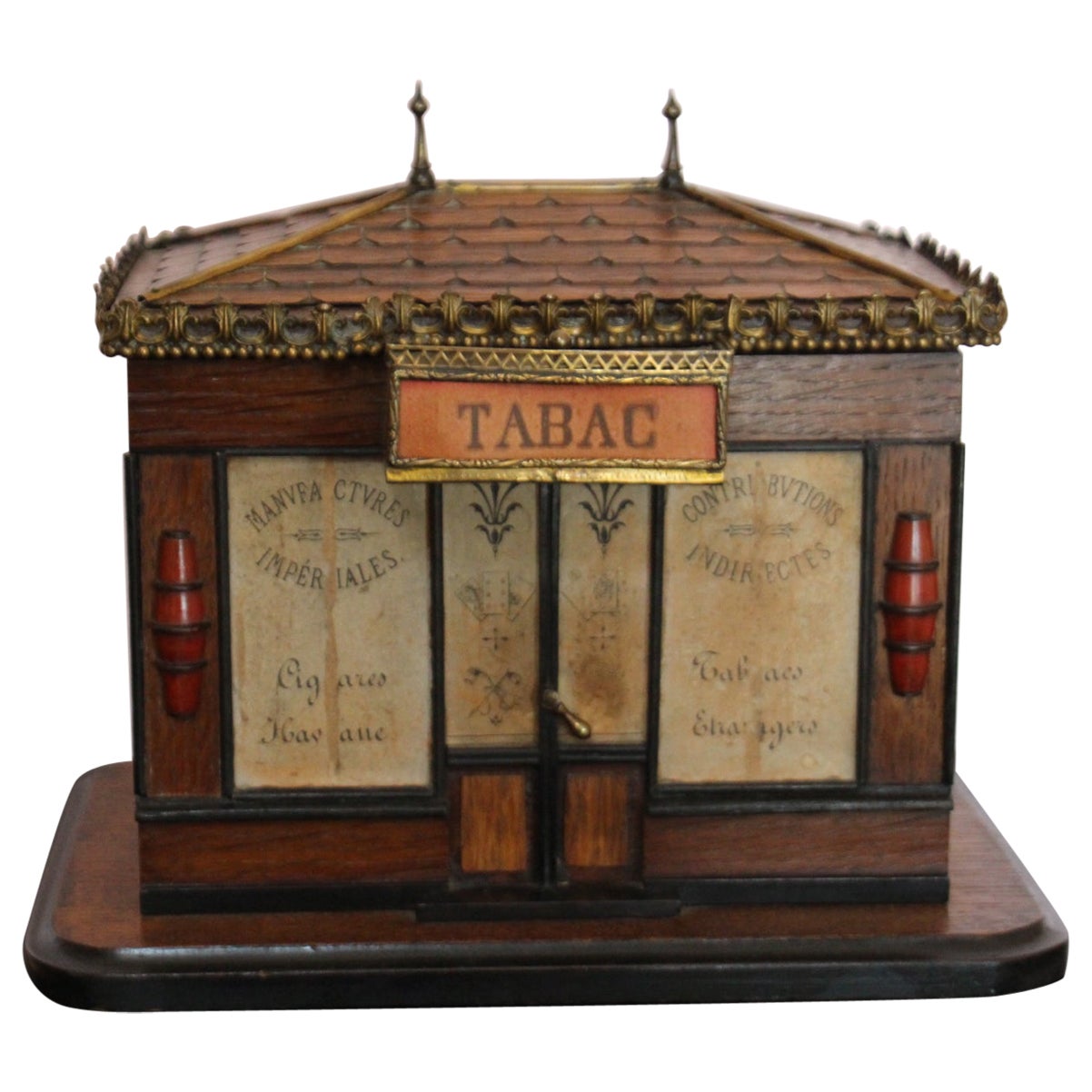 1900's French Cigar Box Modeled as a Tobacco Store