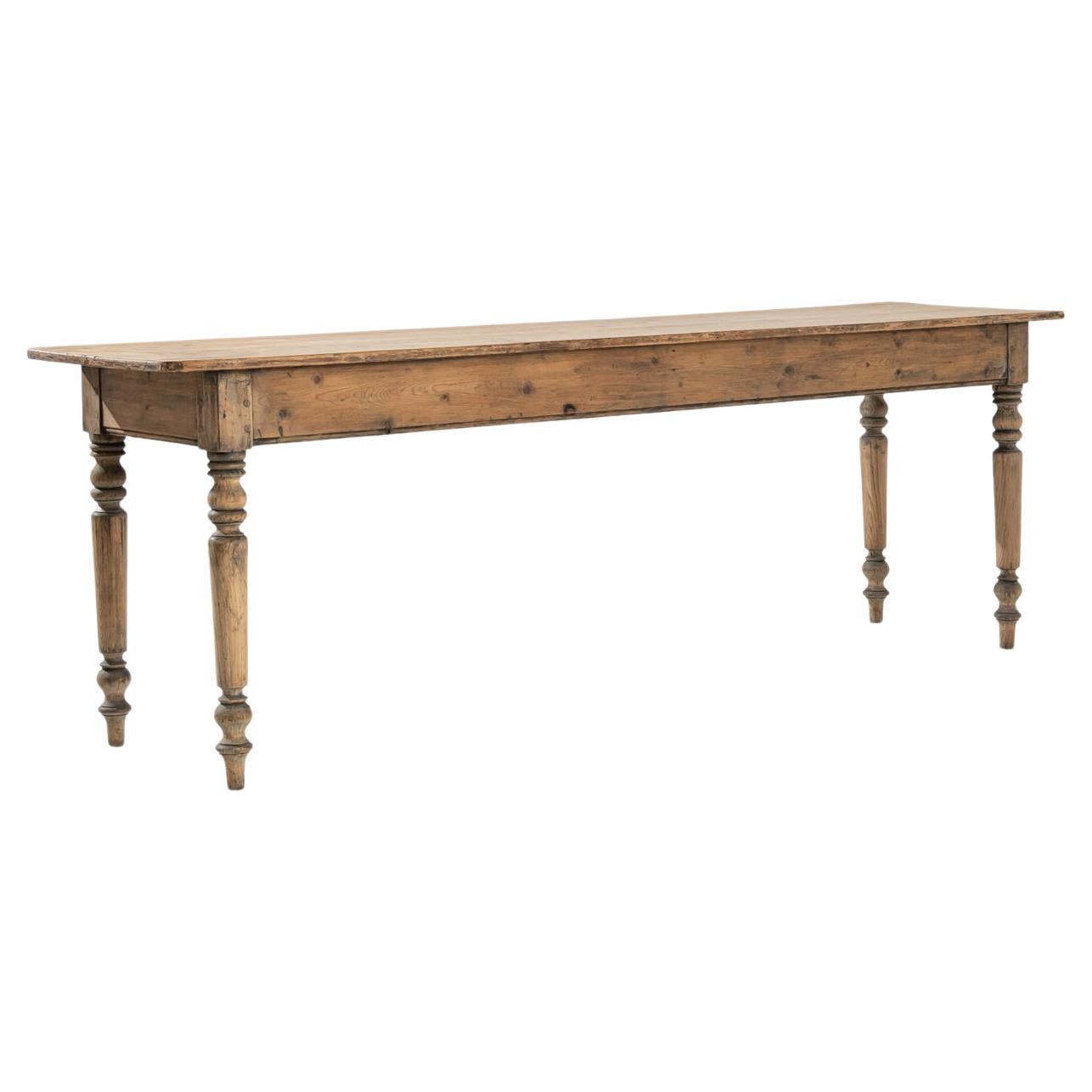 1900s French, Console Table with Baluster Legs