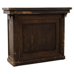 1900s French Dark Patinated Wooden Bar