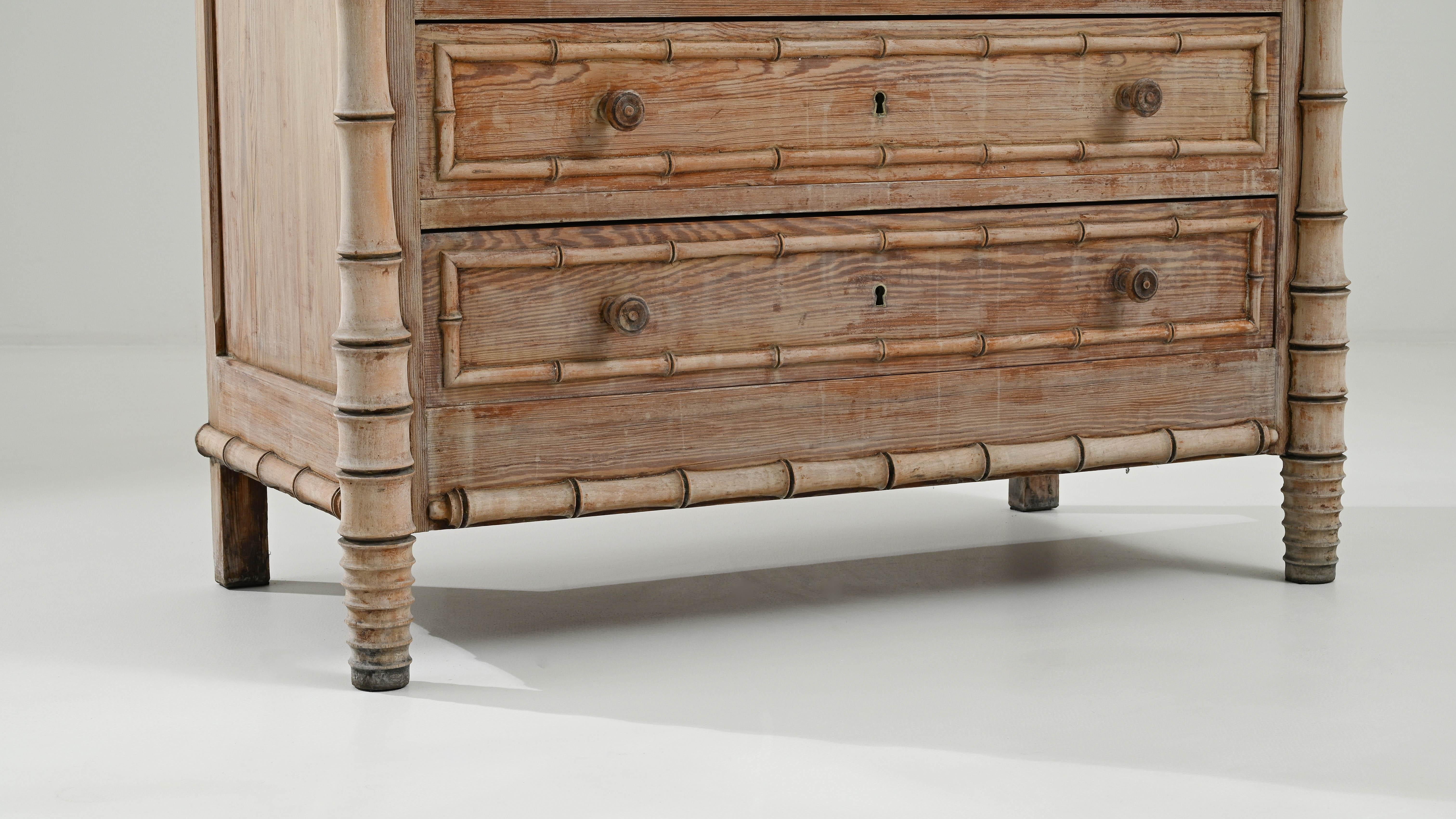 1900s French Faux Bamboo Chest of Drawers 5