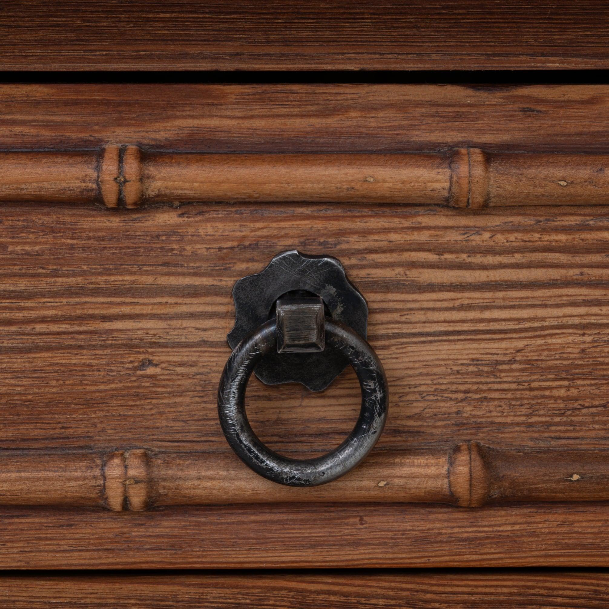 Cassettiera francese del 1900 in finto bambù con piano in marmo in vendita 7