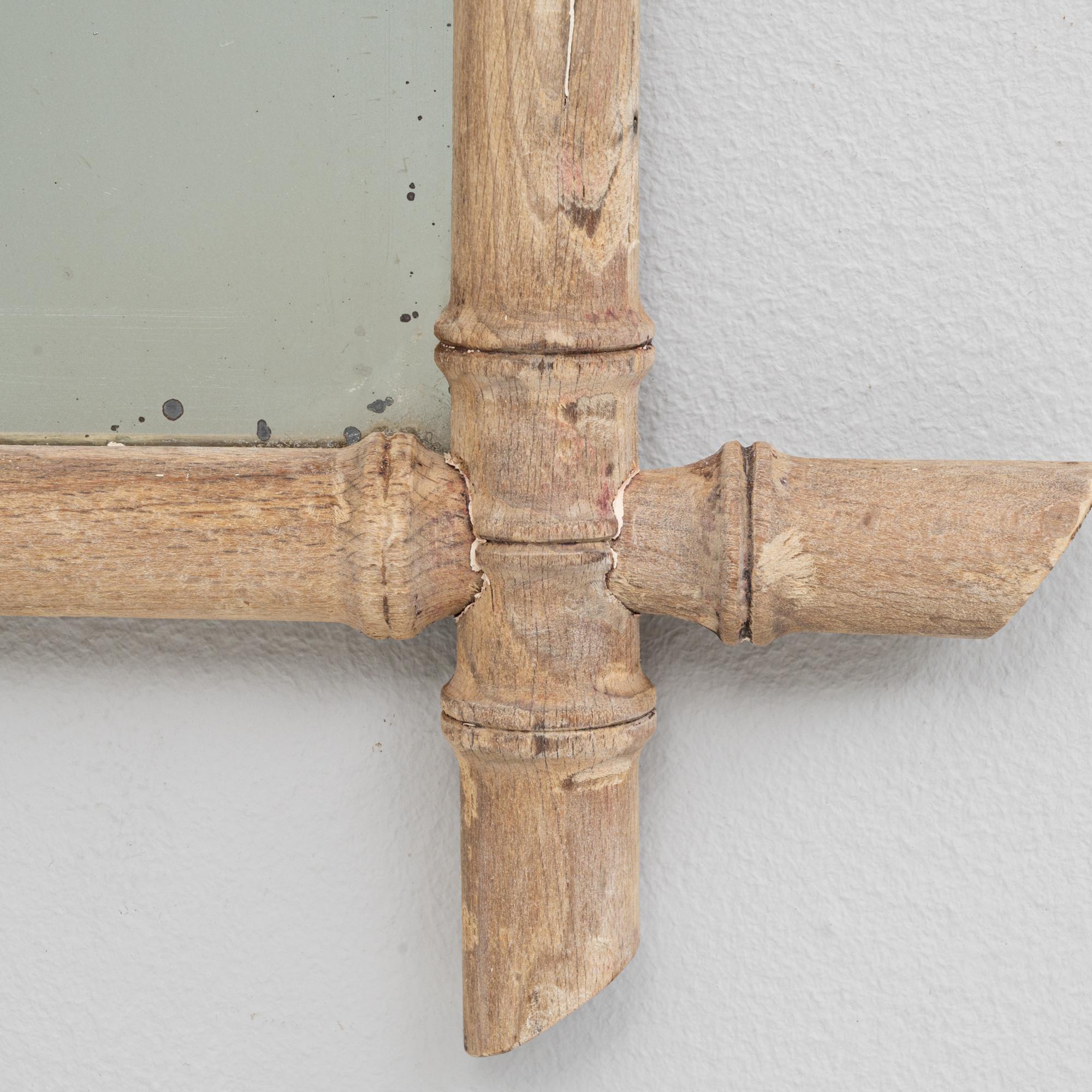 Espejo francés de bambú sintético de 1900 siglo XX en venta