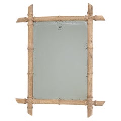1900s French Faux Bamboo Mirror