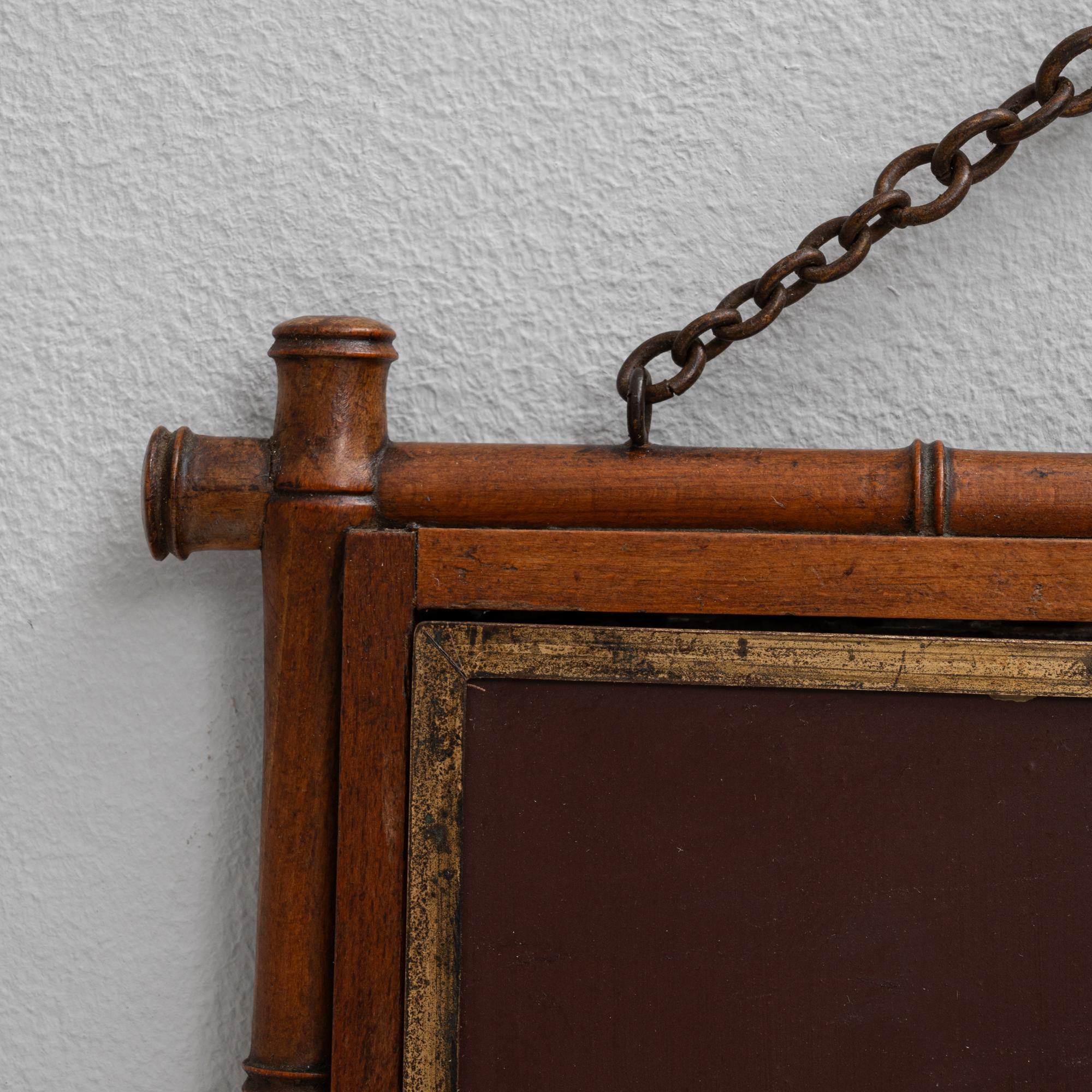 1900s French Faux Bamboo Opening Mirror in vendita 5