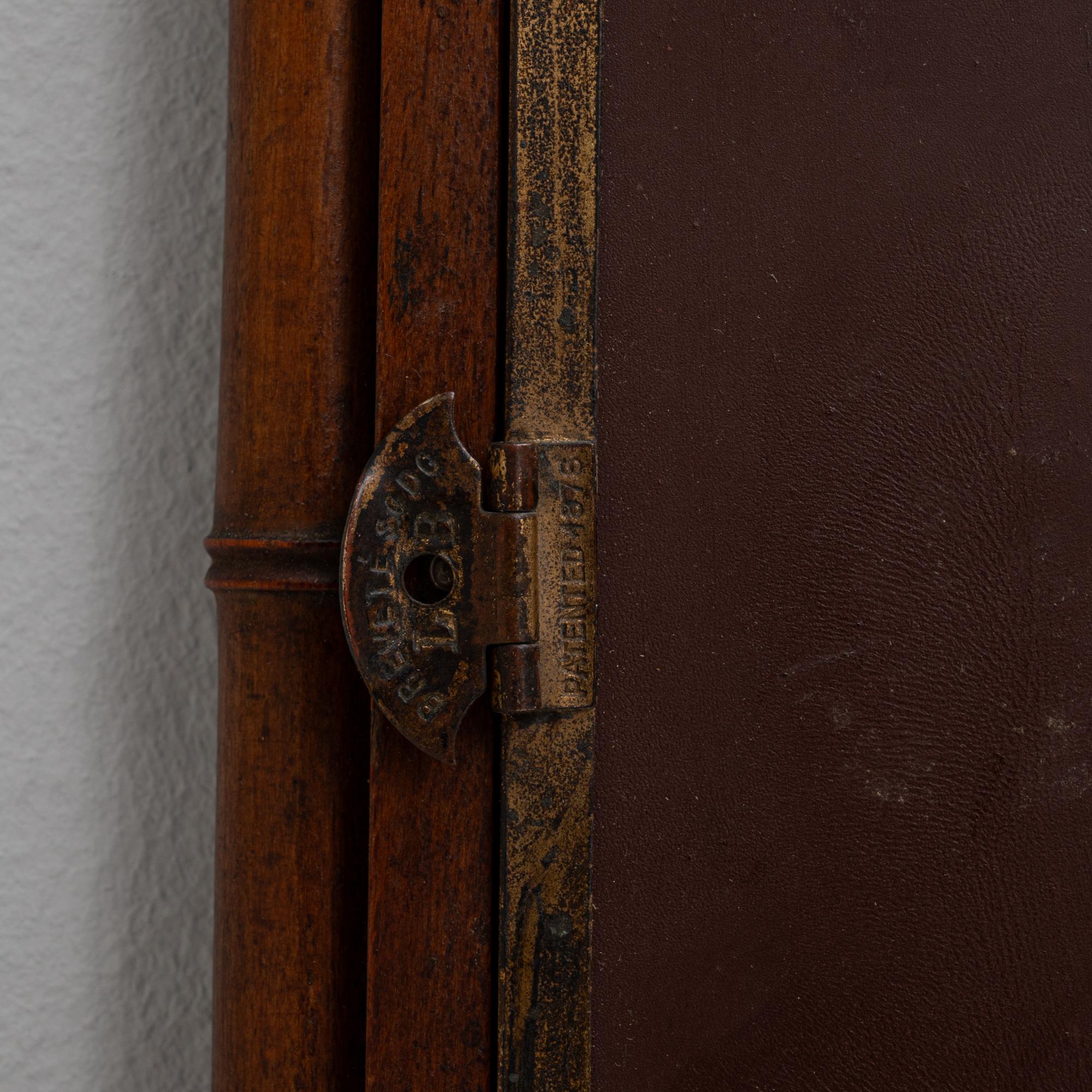 1900s French Faux Bamboo Opening Mirror in vendita 7