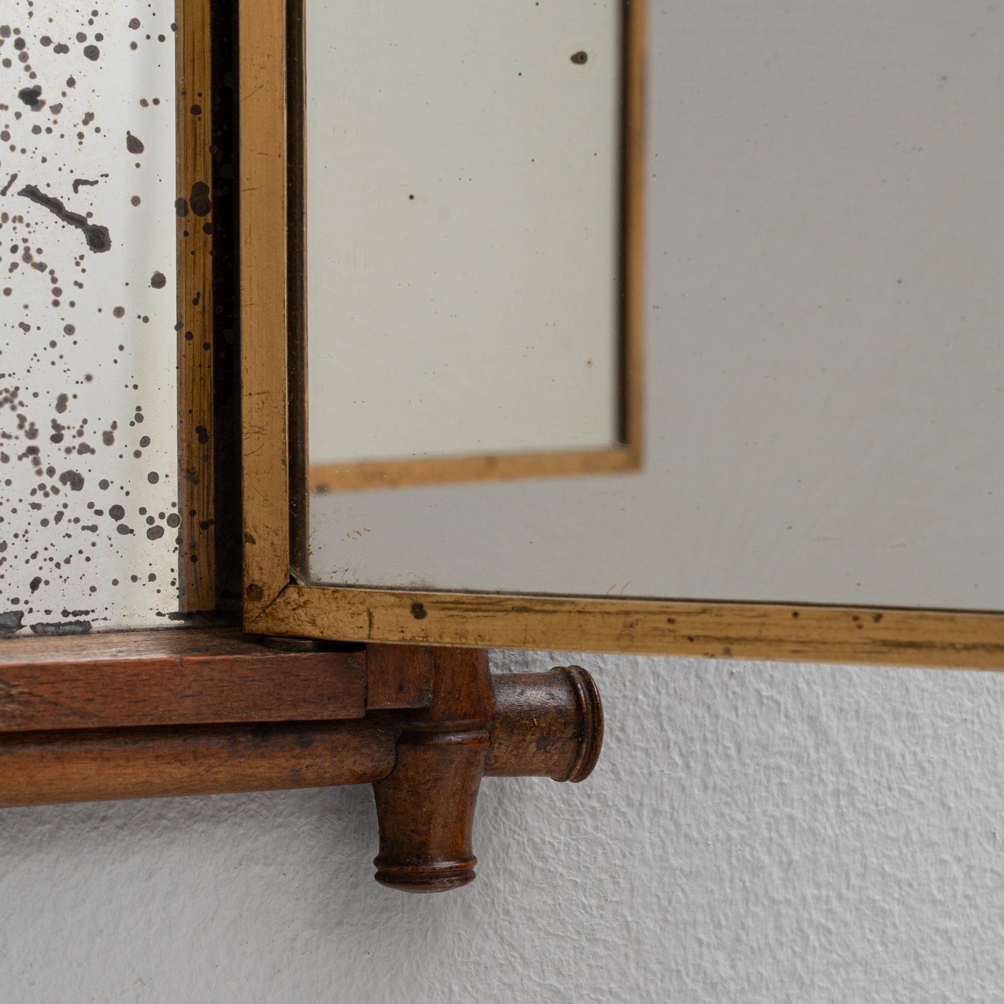 1900s French Faux Bamboo Opening Mirror in vendita 8