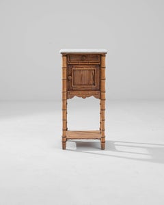 1900s French Faux Bamboo Side Table