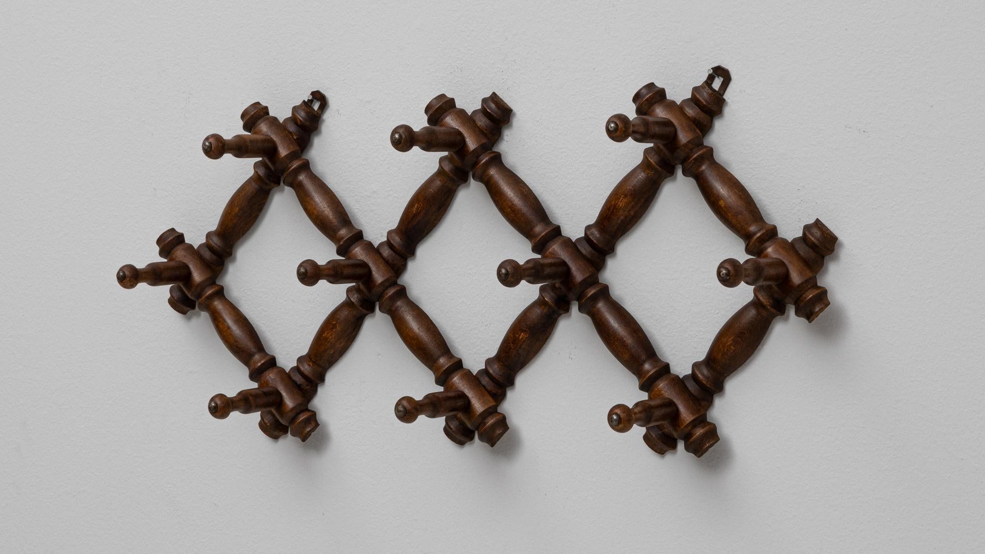 1900s French Faux Bamboo Wall Hanger For Sale 3