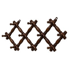 1900s French Faux Bamboo Wall Hanger