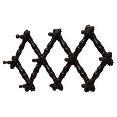 1900s French Faux Bamboo Wall Hanger