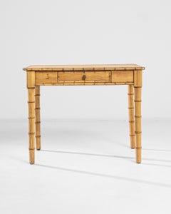 1900s French Faux Bamboo Writing Table